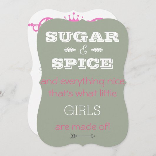 Suiker en kruiden en alles wat leuk is kaart (Voorkant / Achterkant)