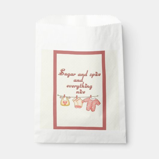 Suiker en specerijen en alles wat in Nice Baby sho Bedankzakje (Voorkant)