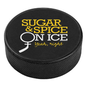 Suiker en specerijen op ijs (hockey) hockey puck