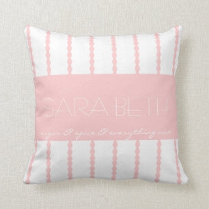 Suiker en specerijen &... Roze/witte strepen met n Kussen