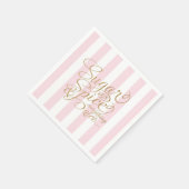 Suiker- en specerijroze gestreept papier servetten (Hoek)