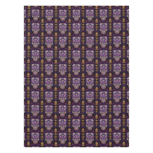 Suiker Kunst Schedel Patroon Tafelkleed (Voorkant)