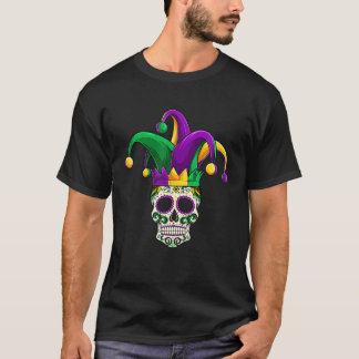 Suiker Mardi Gras, Jester Costume Mannen Vrouwen T-shirt