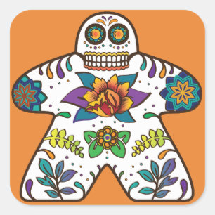 Suiker-meeple-sticker Vierkante Sticker