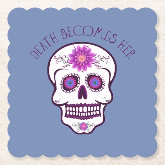 Suiker Onderzetter schedel (Voorkant)