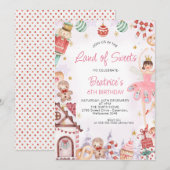 Suiker Plum Fairy Land van zoet Birthday Kaart (Voorkant / Achterkant)