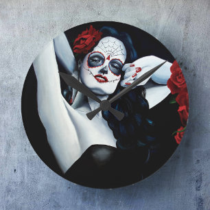 Suiker rode rozen ronde klok