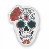 Suiker rode rozen sticker (Voorkant)