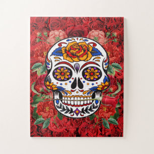 Suiker roze roze rozen Feestdagen 11 x 14 Legpuzzel