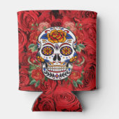 Suiker roze roze rozen Feestdagen Blikjeskoeler (Achterkant)