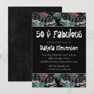 Suiker Rozen van de romp Ombre 50th Birthday Kaart