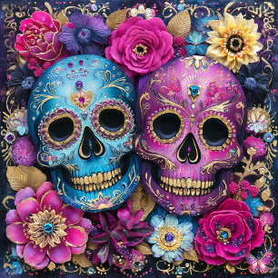 Suiker Schedel Calavera Dag Van De Doden Keramisch Tegeltje