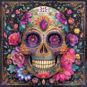 Suiker Schedel Calavera Dag Van De Doden Keramisch Tegeltje