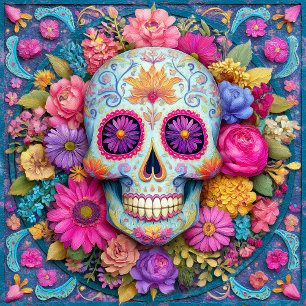 Suiker Schedel Calavera Dag Van De Doden Keramisch Tegeltje