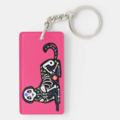 Suiker Schedel Calavera Hond III Sleutelhanger (achterkant)