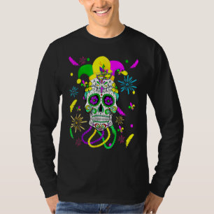 Suiker Schedel Carnaval Masker Narrenhoed Mardi Gr T-shirt