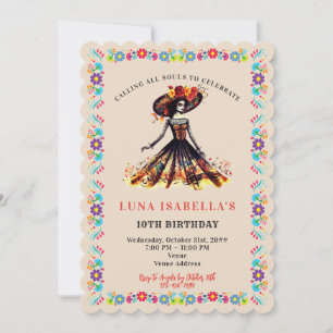 Suiker Schedel Dia de los Muertos Dag van de Doden Kaart