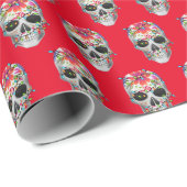 Suiker Schedel en Lichten Wrapping Papier (Rol Hoek)