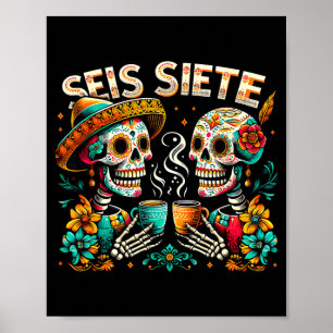 Suiker schedel koffie fiesta mexicaanse dag seis s poster