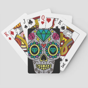 Suiker Schedel Kunst, Dag van de Doden Pokerkaarten
