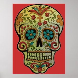 Suiker Schedel Kunst, Dag van de Doden Poster