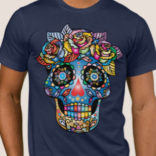 Suiker Schedel Kunst, Dag van de Doden T-shirt