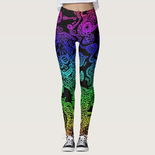 Suiker Schedel Leggings (Voorkant)