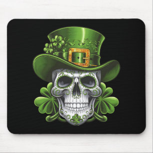 Suiker Schedel St. Patrick's Dag Klavertje Muismat