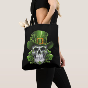 Suiker Schedel St. Patrick's Day Klaver Draagtas