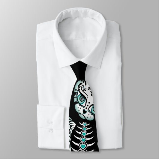 Suiker schedel stropdas (Gebonden)