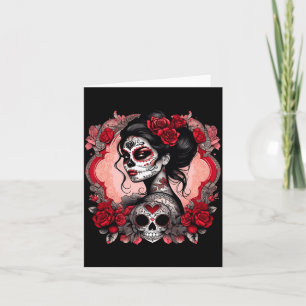 Suiker Schedel Vrouwen De Los Muertos La Catrina D Kaart