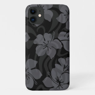 Suiker Shack Hawaiian Hibiscus Black iPhone 11 Hoesje