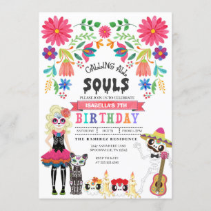 Suiker Skull Day of the Dead Halloween Birthday Kaart