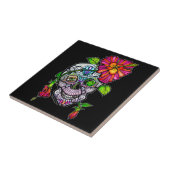 SUIKER SKULL & FLOWER TEGELTJE (Zijkant)