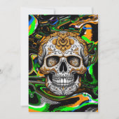 Suiker Skull Halloween Kaart (Voorkant)