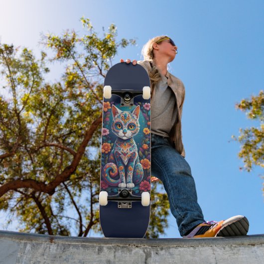 Suiker Skull Kat Skateboard (Buiten 1)