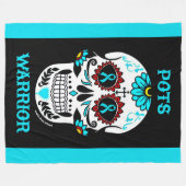 Suiker Skull/Krijger...POTS Fleece Deken (Voorkant (Horizontaal))