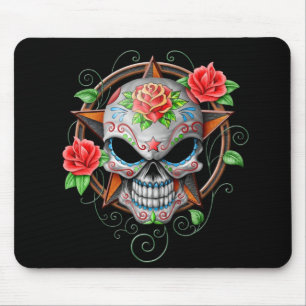 Suiker Skull Star, zwart Muismat