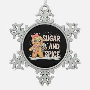 Suiker Specerij Gemberkoek Bougie Roze Kerstmis Ke Tin Sneeuwvlok Ornament