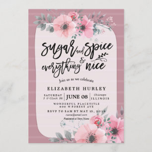 Suiker & specerijen & alles-Baby shower Kaart