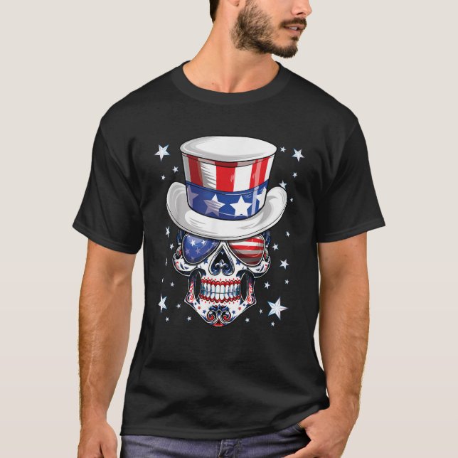 Suiker Stars Stripes Zonneglazen Boys Man 4e T-shirt (Voorkant)