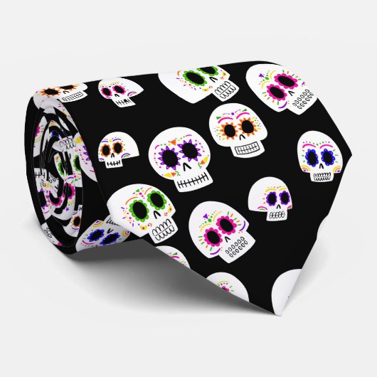 Suiker Stropdas schedel (Opgerold)