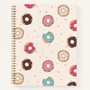 Suiker zoet donut patroon notitieboek
