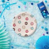 Suiker zoet donut patroon papieren bordje (Feest)
