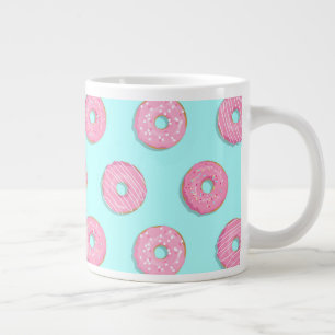 Suiker Zoet Roze Geglazuurde Donuts Extra Grote Beker