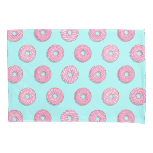 Suiker Zoet Roze Geglazuurde Donuts Kussensloop (Voorkant-Links)