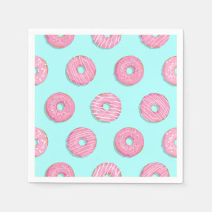 Suiker Zoet Roze Geglazuurde Donuts Servet