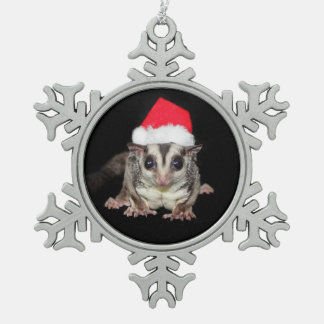 Suikereekhoorn Kerstmis Tin Sneeuwvlok Ornament