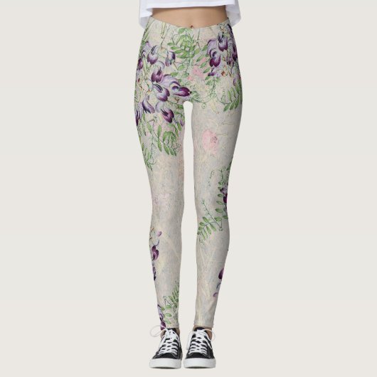  suikererwten bloemen over de Leggings (Voorkant)