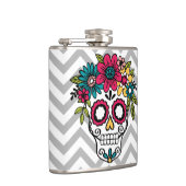 Suikerfles, dag van de dood, bloemen heupfles (Rechts)